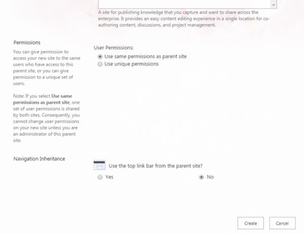 Navigation Inheritance